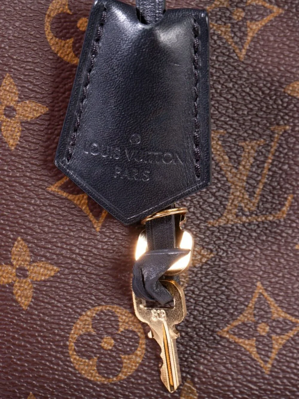 Authentic Louis Vuitton Monogram Flower Tote Black Shoulder Bag